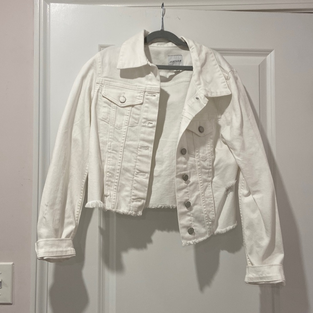 White jean jacket